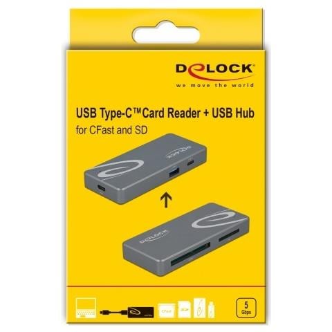 91754 lettore di schede USB 3.2 Gen 1 (3.1 Gen 1) Type-C Grigio - Foto 5
