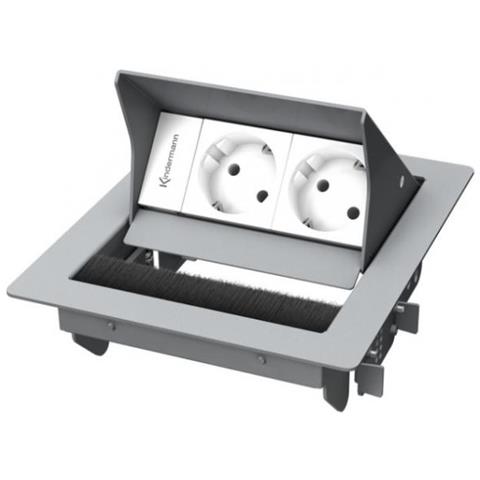 Cableport Standard 2-fold - Aufputzbox - 2 Steckdosen - Ral 9006 - Foto 2