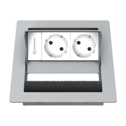 Cableport Standard 2-fold - Aufputzbox - 2 Steckdosen - Ral 9006 - Foto 3
