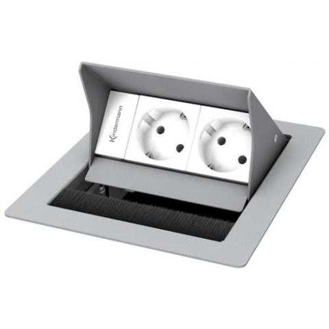 Cableport Standard 2-fold - Aufputzbox - 2 Steckdosen - Ral 9006 - Foto 1