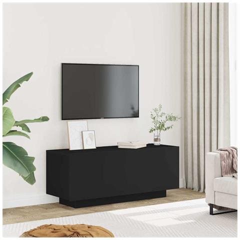 Mobile Porta TV Nero 100x35x40 cm in Legno Multistrato - Foto 2