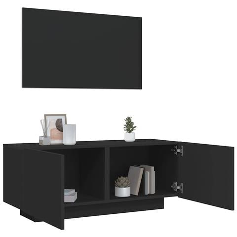 Mobile Porta TV Nero 100x35x40 cm in Legno Multistrato - Foto 10