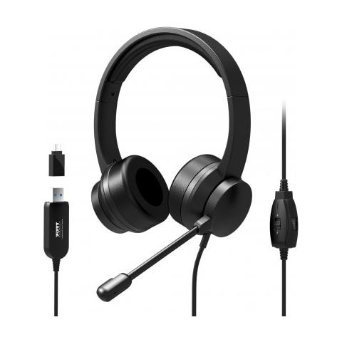 901605 cuffia e auricolare Cablato A Padiglione USB tipo A Nero - Foto 1