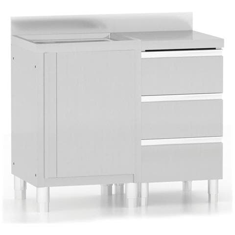 Mobiletti da Cucina Commerciale 2 pz in Acciaio Inox - Foto 1