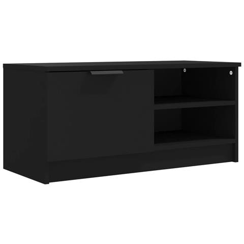 Mobile Porta Tv Nero 80x35x36,5 Cm In Legno Multistrato - Foto 1