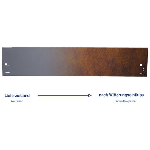 Bordure Per Aiuole Acciaio Corten Lungo 120 Cm, 13,5 Cm Di Altezza, Cordoli Per Aiuole - La Zincatura A Caldo - Foto 1