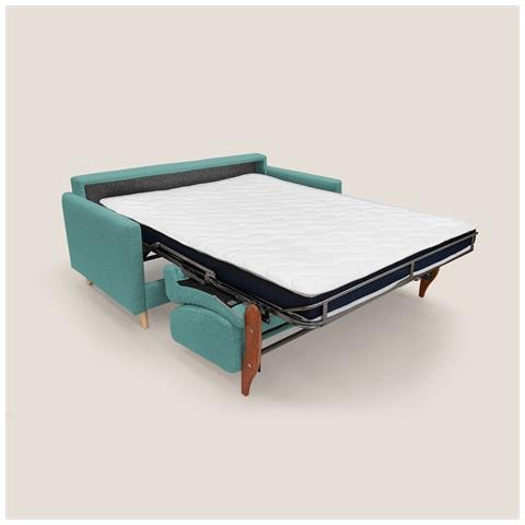 Edgar Divano letto matrimoniale in tessuto felis impermeabile T03 200 cm (mat. 160x197) verde acqua - Foto 2