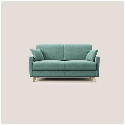 Edgar Divano letto matrimoniale in tessuto felis impermeabile T03 200 cm (mat. 160x197) verde acqua - Foto 3