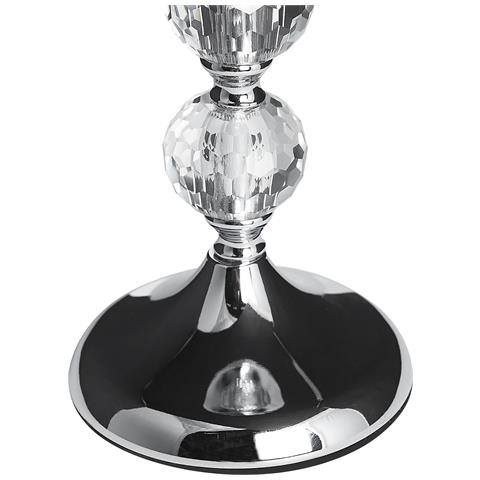 Portacandele Cotui Vetro 36 Cm Argento - Foto 2