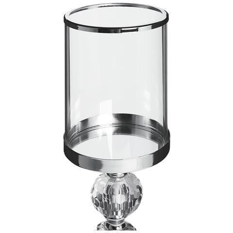 Portacandele Cotui Vetro 36 Cm Argento - Foto 5