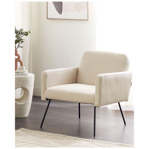 Poltrona Velluto A Coste Beige Narken - Foto 1