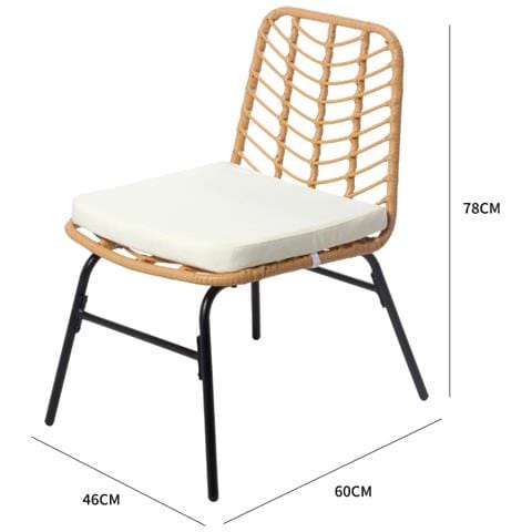 Tolede Set Di Mobili Da Giardino A 2 Posti Effetto Rattan - Foto 2