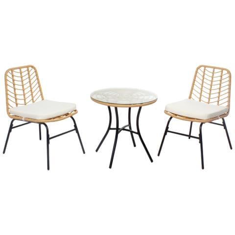 Tolede Set Di Mobili Da Giardino A 2 Posti Effetto Rattan - Foto 1