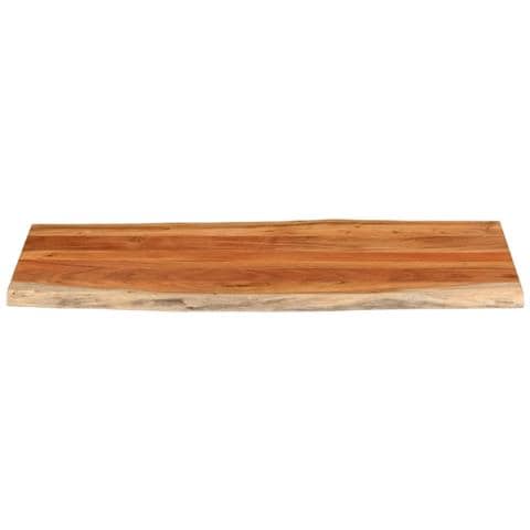 Piano Tavolo 140x60x2,5 Cm Rettangolare Legno Acacia Bordi Vivi - Foto 3