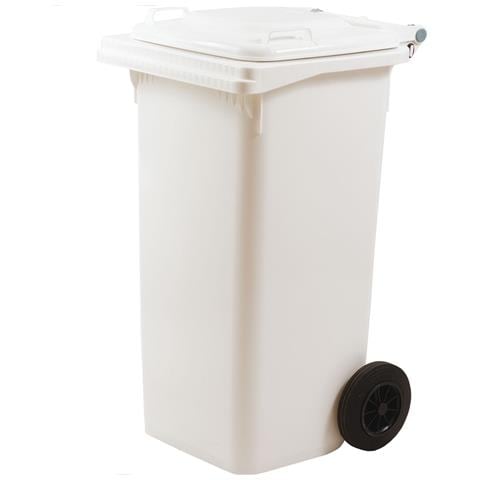 Bidone Per Raccolta Differenziata Con Ruote 120lt Ics - White - Foto 1