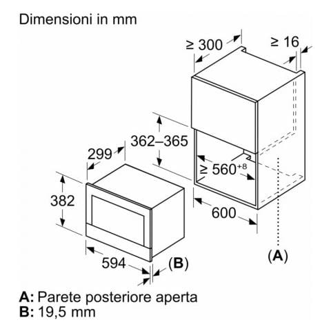 Forno a Microonde iQ700 BE732L1B1 Da incasso Capacità 21 L Potenza 900 W Colore Nero - Foto 4