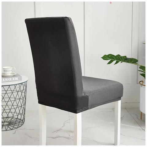 Fodera Per Sedia Da Pranzo Per La Casa In Tinta Unita Black - Foto 2
