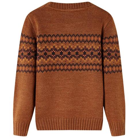 Maglione Per Bambini Lavorato A Maglia Cognac 92 - Foto 2