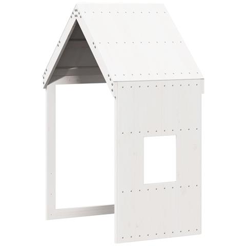 Tetto Per Letto Bambini Bianco 60x89x134,5 Legno Massello Pino - Foto 2