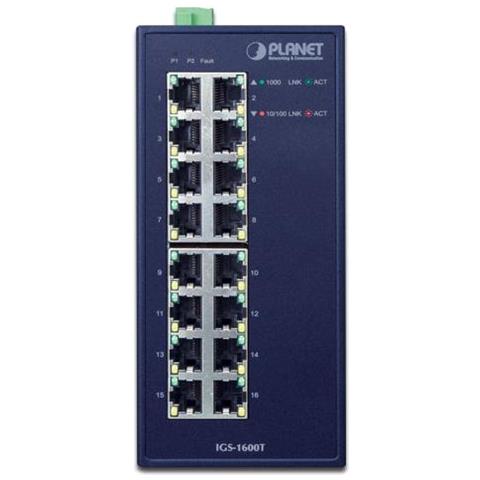 Igs-1600t Switch Di Rete Non Gestito L2 Gigabit Ethernet (10/100/1000) Blu - Foto 3