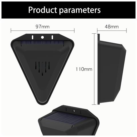 Repellente Ad Energia Solare, Repellente Per Animali Selvatici, Repellente Per Uccelli, Repellente Ad Ultrasuoni - Foto 2