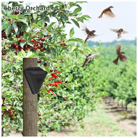 Repellente Ad Energia Solare, Repellente Per Animali Selvatici, Repellente Per Uccelli, Repellente Ad Ultrasuoni - Foto 7