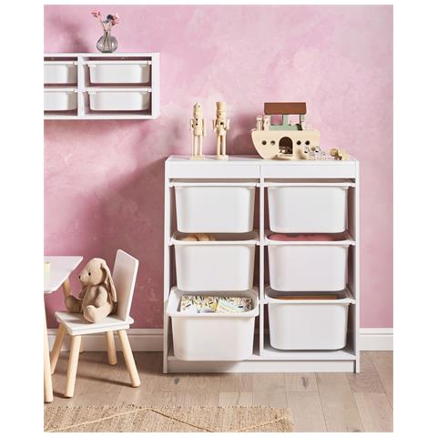 Scaffale Con 6 Contenitori Tobin Bianco - Foto 1