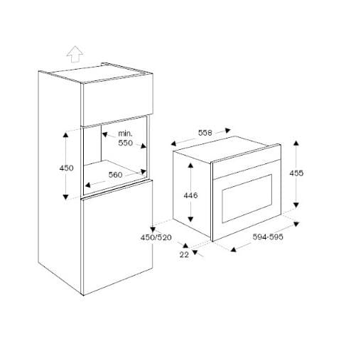 Forno Microonde da Incasso F457HERMWTAX con Grill Capacità 38 Litri Potenza 3400 Watt Colore Acciaio Inossidabile - Foto 4