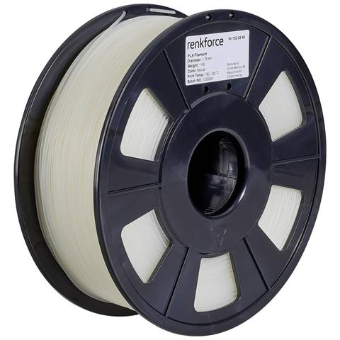 RF-4511200 materiale di stampa 3D Acido polilattico (PLA) Trasparente 1 kg - Foto 1