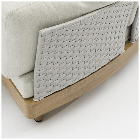 Gamora - Divano Dx Con Struttura In Alluminio Effetto Legno - Foto 2