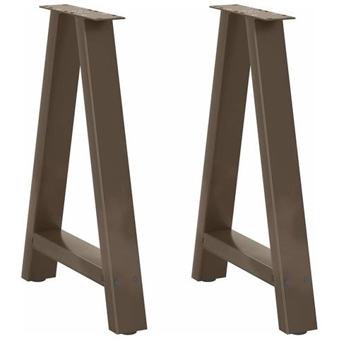 Gambe Tavolino Da Caffè A A 2 Pz 50x(72-73) Cm Acciaio - Foto 1