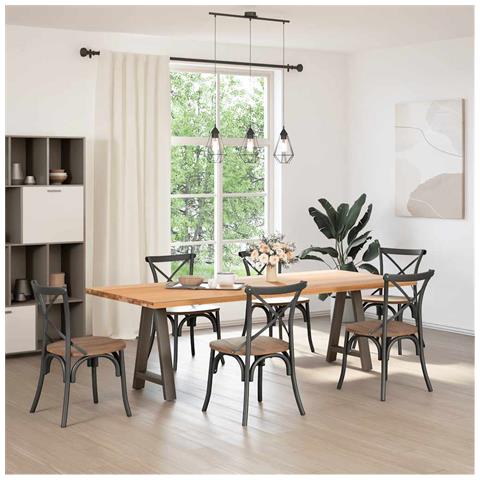 Gambe Tavolino Da Caffè A A 2 Pz 50x(72-73) Cm Acciaio - Foto 2