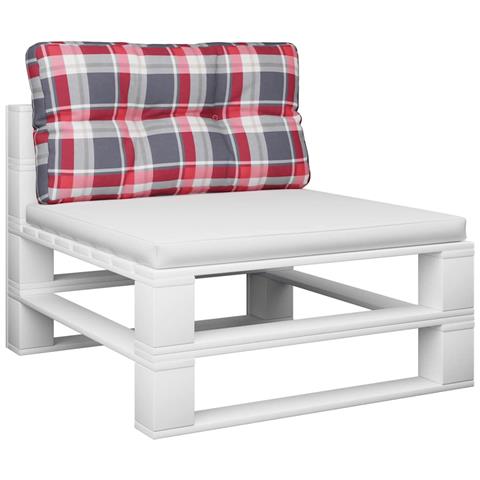 Cuscino Per Pallet A Quadri Rossi 70x40x12 Cm In Tessuto - Foto 2