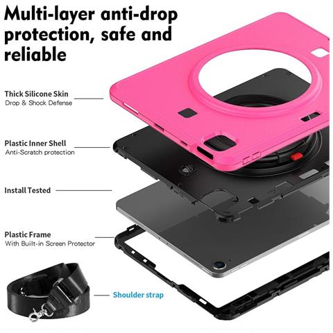 Custodia Per Ipad Pro 11"" Con Cintura Regolabile E Spazio Per Stilo - Rosa Elegante - Foto 2
