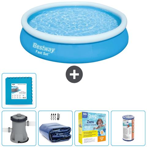 Piscina Fuori Terra - In Giro - 366x76 Cm - Blu - Include Accessori Coordinati Cb17 - Foto 1