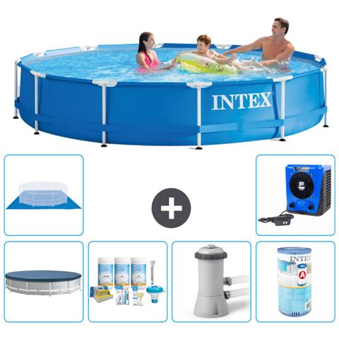 Piscina Fuori Terra - In Giro - 366x76 Cm - Blu - Include Accessori Coordinati A1561 - Foto 1