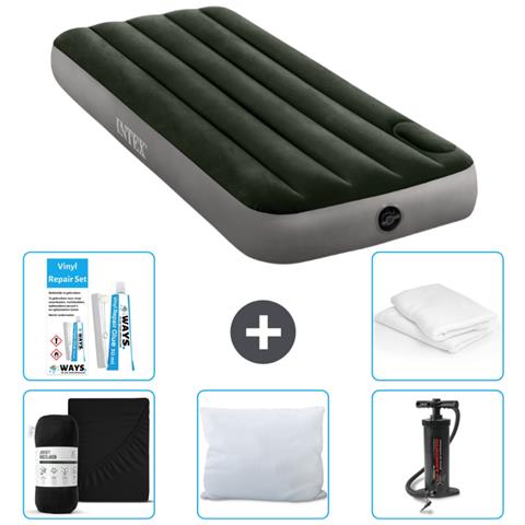 Set Materassino Gonfiabile - 191x76x25 Cm - Verde - Include Accessori Coordinati Cb5 - Foto 1