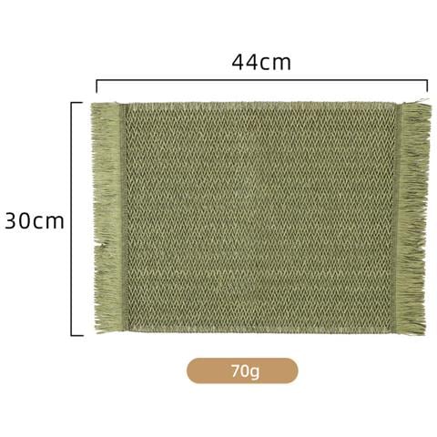 Set Di 6 Tovagliette, 30x45 Cm, Eleganti Tovagliette In Vinile Intrecciato Green - Foto 4