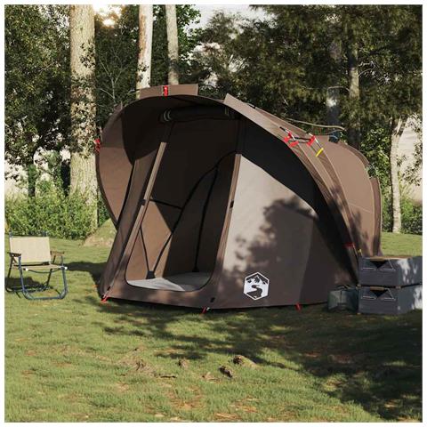 Tenda da Pesca per 4 Persone Marrone Impermeabile - Foto 2