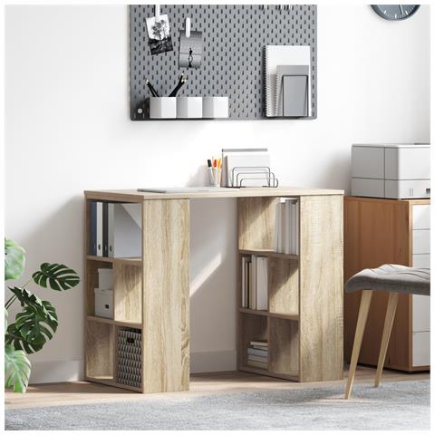 Scrivania ad angolo rovere Sonoma MDF Medio - Foto 2