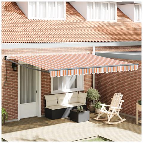 Tenda Retrattile Manuale Righe Multicolore 400x300 cm - Foto 2