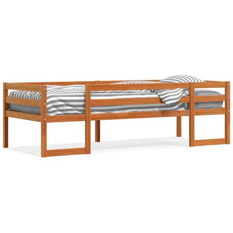 Giroletto per Bambini Marrone Cera 90x190cm Legno Massello Pino - Foto 1