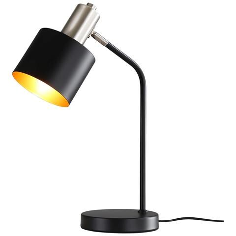 Lampada Da Tavolo Vintage In Oro Nero Per Soggiorno, Lampada Da Comodino, Lampada Da Lettura Con Cavo E27 - Foto 1