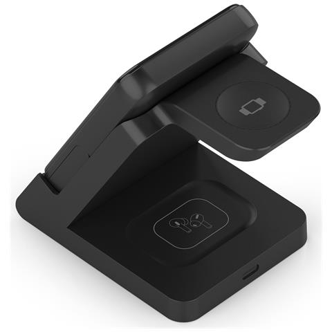 ASCH-15W4WC064-BK Caricabatterie per dispositivi mobili Cuffie, Smartphone, Orologio intelligente Nero USB Carica wireless Interno - Foto 2