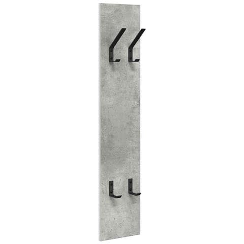 Appendiabiti a muro Grigio cemento 20 x 1.5 x 100 cm - Foto 1