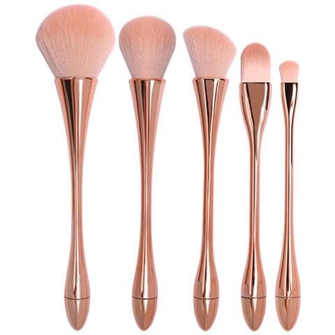 Set Di Pennelli Trucco Oro Rosa - 10 Pezzi Professionali Per Cosmetici - Foto 1