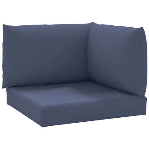 Cuscini per Pallet 3 pz Blu Marino in Tessuto Oxford - Foto 1