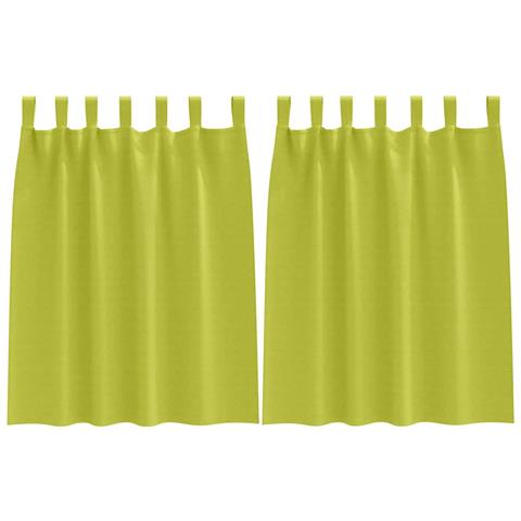 Tende con tende 2 pcs Mela verde Poliestere - Foto 1