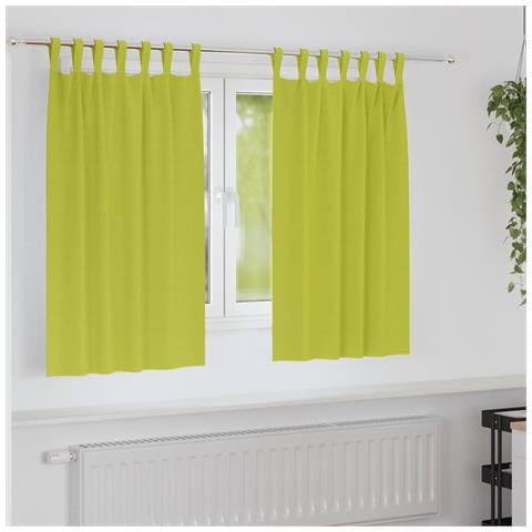 Tende con tende 2 pcs Mela verde Poliestere - Foto 2