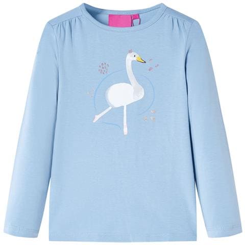 Maglietta per Bambini a Maniche Lunghe Blu Chiaro 92 - Foto 1